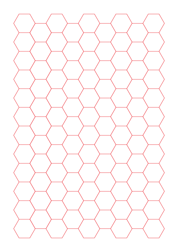 Hexagonal grid paper